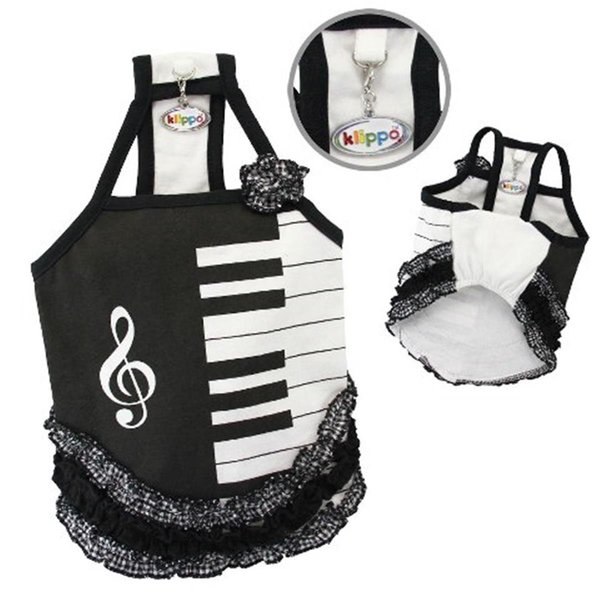 Petpath Adorable Piano Dress With Ruffles Extra Small PE348001